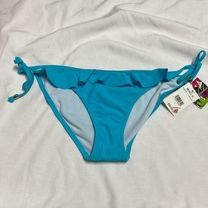 Outlooks Bikini Bottoms Side Tie And Silver Colored Beads Size Large